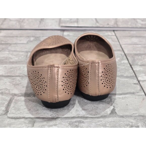 Harborsides Memory Foam Ballet Flats Rose Gold Slip On Shoes Women Sz 8 - Picture 4 of 7